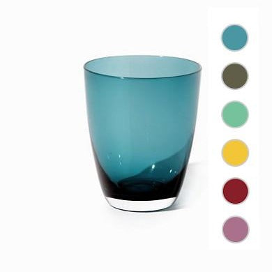 6 mundgeblasene Trinkgläser, versch. Farben, aus der Serie Thea - Porzellan aus Italien 