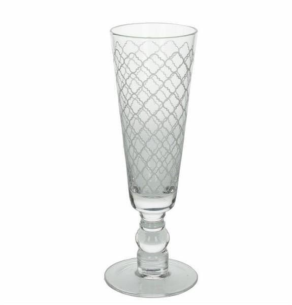 6 x Sektglas / Champagnerglas ANGELICA/MINERVA, 230 ml. Volumen, 20 cm hoch - Porzellan aus Italien 
