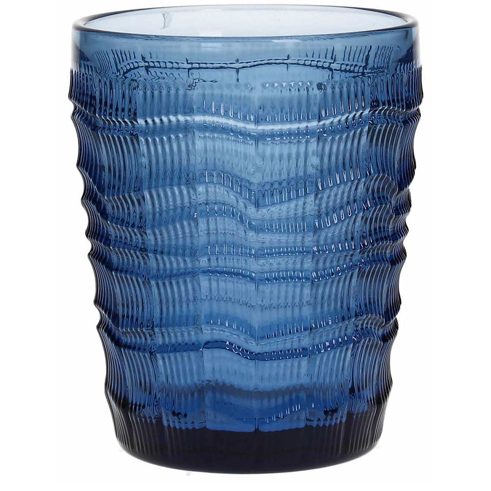 6er Set Wasserglas Irene, blau/transparent, 350 ml. Volumen, von Tognana - Porzellan aus Italien