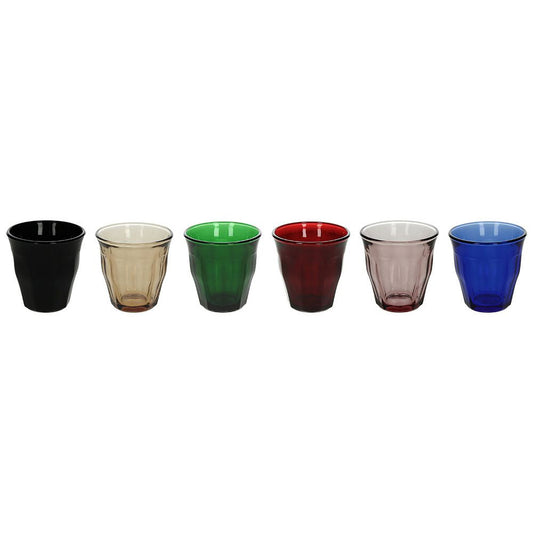 6er Set Wasserglas Osteria KOLORS, sechs verschiedene Farben