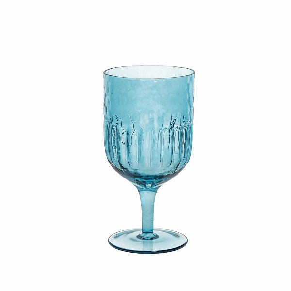 6er Set Weinkelch Serena, blau, 450 ml. Vol. - Porzellan aus Italien