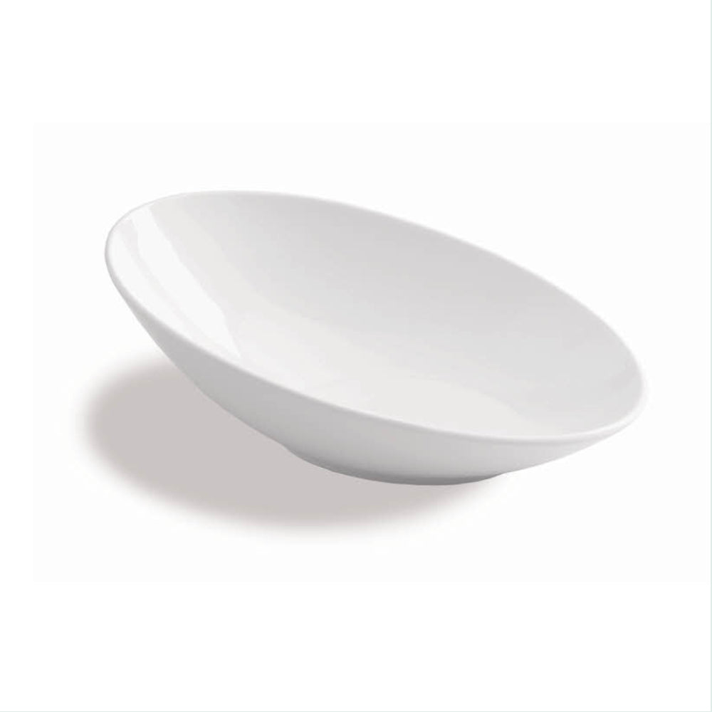 Ovale Salatschale / Neigeschale aus Porzellan, in zwei Größen - Porzellan aus Italien 