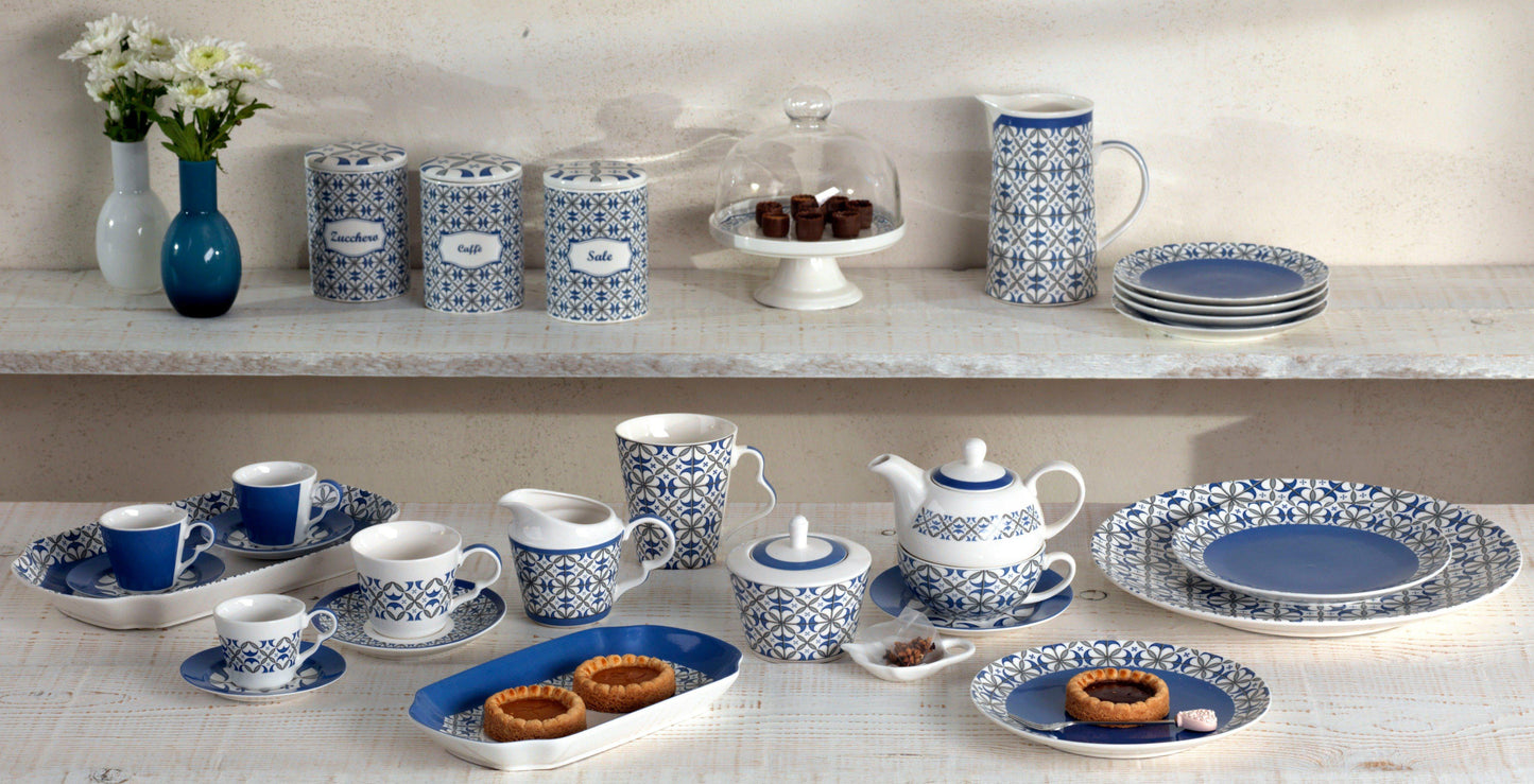Salzdose aus der Serie Tea Time, aus New Bone China Porzellan - Porzellan aus Italien 