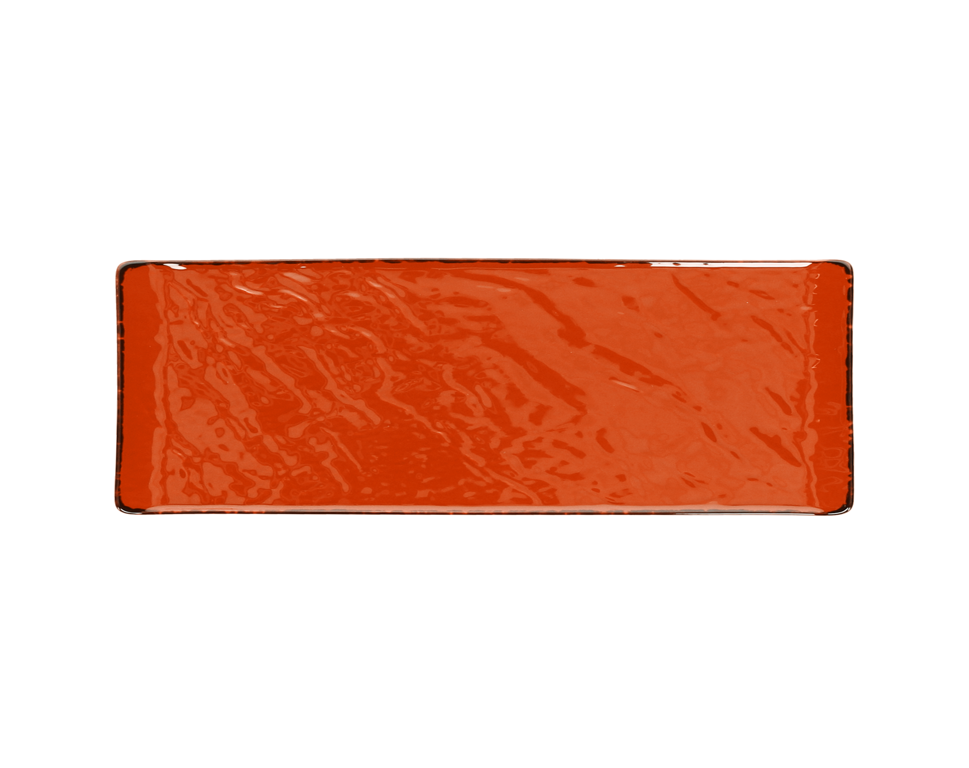 Servierteller / Servierplatte VULCANIA aus Porzellan, 30 x 10 cm, orange- Porzellan aus Italien