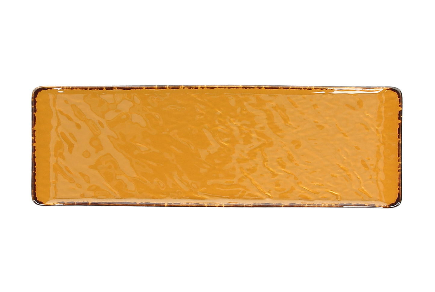 Servierteller / Servierplatte VULCANIA aus Porzellan, 30 x 10 cm, gelb - Porzellan aus Italien